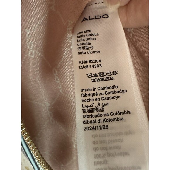 Aldo Crossbody Floral Vibrant Pattern Quilted Bag, Gold-Tone Hardware New W/Tag - Picture 15 of 16